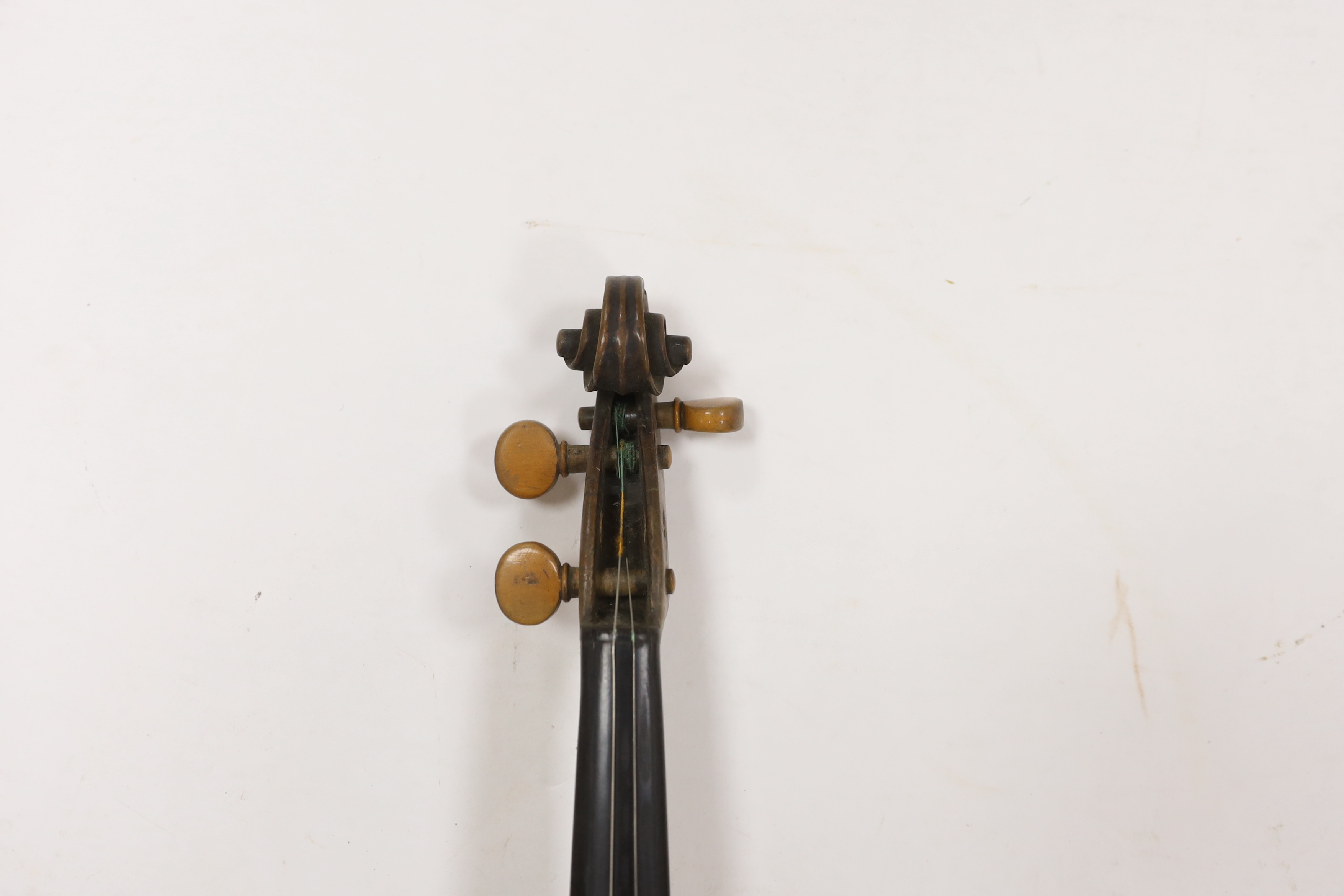 Two late 19th/early 20th cased century violins